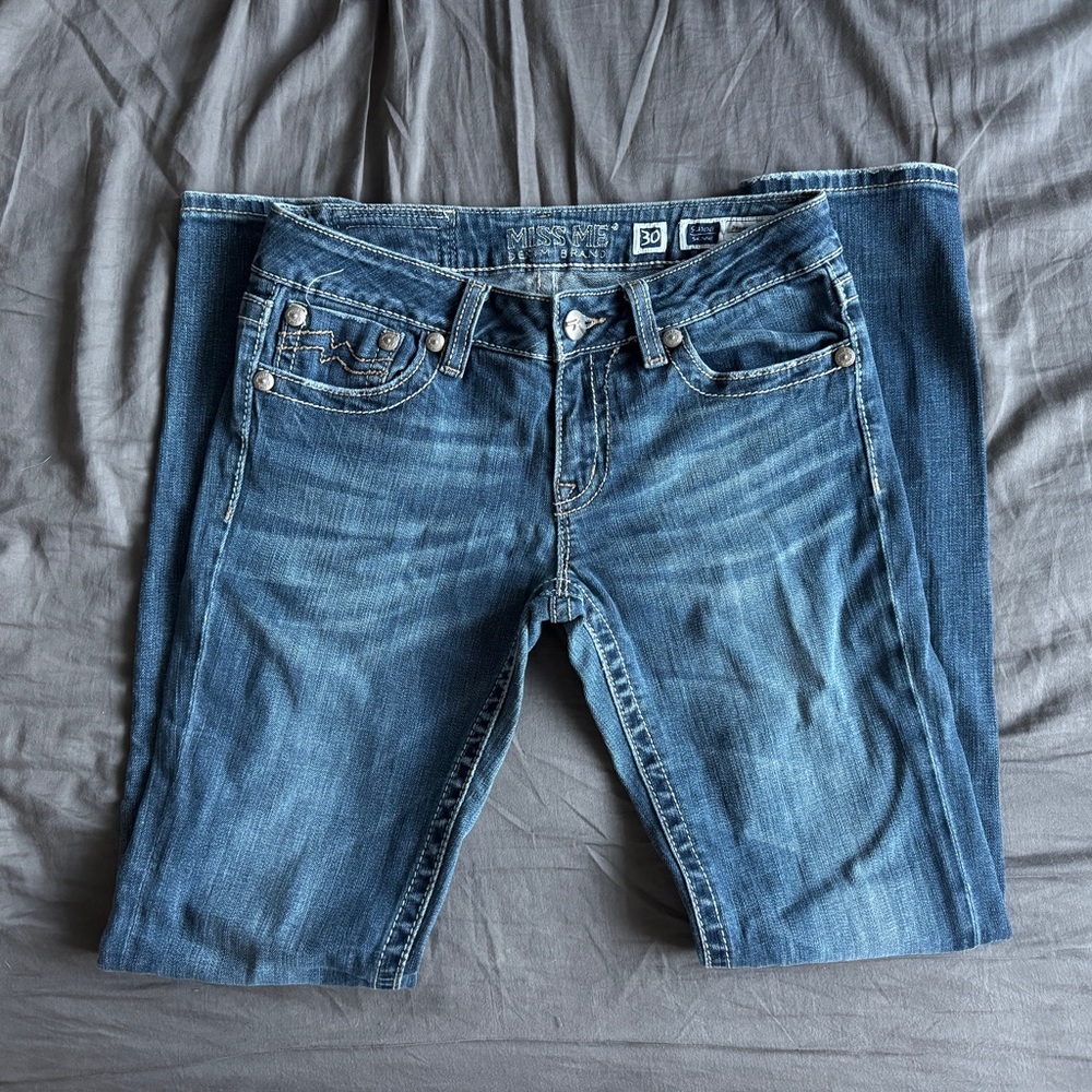 Miss Me Skinny Blue Jeans